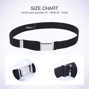 img 2 attached to 👶 Adorable 4PCS Elastic Buckle Boys' Belts: Essential Accessories for Kids