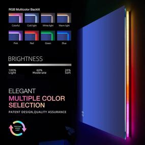 img 3 attached to 🪞 Enhance Your Bathroom Experience with the Stunning 36 x 24 Inch LED Bathroom Mirror: RGB Color Changing, Dimmable Lights, Memory Dimming, Anti-Fog, Touch Switch - Horizontal/Vertical