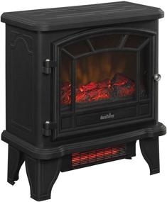 img 1 attached to 🔥 Duraflame DFI-550-22: Powerful Black Freestanding Infrared Quartz Fireplace Stove with Remote Control - 1500W