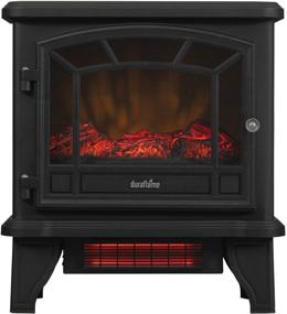 img 4 attached to 🔥 Duraflame DFI-550-22: Powerful Black Freestanding Infrared Quartz Fireplace Stove with Remote Control - 1500W