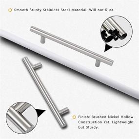 img 3 attached to 🚪 30-Pack of 7.38 inch Brushed Nickel Cabinet Pulls - Contemporary Stainless Steel Kitchen Cabinet Handles with 5-inch Hole Center - Furnikko Cabinet Hardware Drawer Pulls