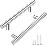 🚪 30-pack of 7.38 inch brushed nickel cabinet pulls - contemporary stainless steel kitchen cabinet handles with 5-inch hole center - furnikko cabinet hardware drawer pulls logo