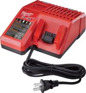 ⚡ fast-charging multi-voltage battery charger for milwaukee m12 & m18 - charges compact batteries in 30 minutes and extended capacity batteries in 60 minutes - power tool logo
