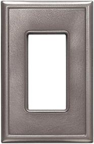 img 4 attached to 🔌 Questech Single Decorative Wall Plate, Screwless Switch Plate with Hidden Screws, Outlet Cover, Brushed Nickel Finish