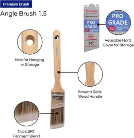 img 1 attached to 🎨 Upgrade Your Painting Projects with Pro Grade - 6 Pack Variety Angle Paint Brushes