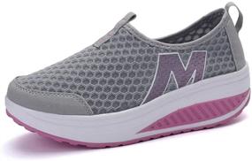 img 3 attached to SAGUARO Ladies Platform Walking Sneakers Women's Shoes and Athletic