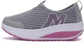 img 4 attached to SAGUARO Ladies Platform Walking Sneakers Women's Shoes and Athletic