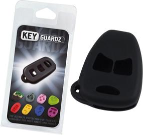 img 1 attached to 🔑 Enhanced Black Rubber Keyless Entry Remote Key Fob Skin Cover Protector by KEYGUARDZ