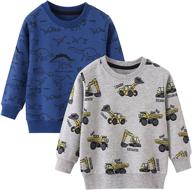 👕 cozy & cute: azalquat toddler boys crewneck sweatshirt with cartoon print logo