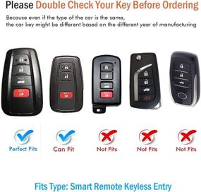 img 3 attached to 🔑 Tukellen for Toyota Key Fob Cover - Soft TPU Key Case Protector for 2018-2021 Models (Silver) - Keyless Go Compatible