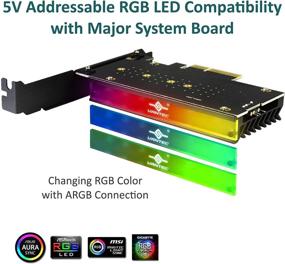 img 3 attached to 💥 Enhance Your PC Performance with Vantec NVMe PCIe Adapter UGT M2PC12 RGB