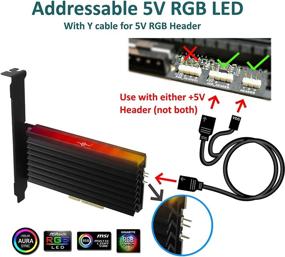 img 1 attached to 💥 Enhance Your PC Performance with Vantec NVMe PCIe Adapter UGT M2PC12 RGB