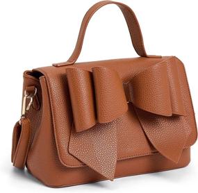 img 1 attached to Elegant Leather Fashion Satchel Handbag Women's Handbags & Wallets and Satchels