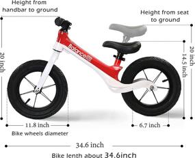 img 3 attached to Bobike Balance Bike: Sturdy Training Bike for Kids 2-6 Years | 12-inch Pneumatic Tire | Push Walking Bicycle | No-Pedal Adjustable Set | Perfect Gift for Boys and Girls...