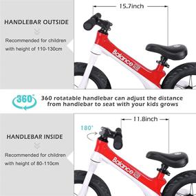 img 2 attached to Bobike Balance Bike: Sturdy Training Bike for Kids 2-6 Years | 12-inch Pneumatic Tire | Push Walking Bicycle | No-Pedal Adjustable Set | Perfect Gift for Boys and Girls...