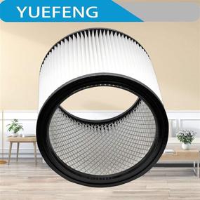 img 1 attached to 🔍 YUEFENG Shop-Vac Filter 90350 90304 90333 Replacement - Top-Quality for Wet/Dry Vacuums 5 Gallon+ [1 Filter + 1 Foam filter]