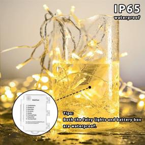 img 2 attached to 🌟 Koopower 16.4ft 40 LED Outdoor Battery String Lights (8 Modes, Dimmable, IP65 Waterproof, Warm White)(2 Pack) - Enhanced SEO-friendly Product Name