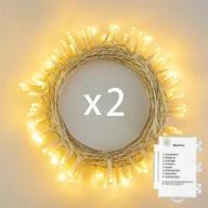 🌟 koopower 16.4ft 40 led outdoor battery string lights (8 modes, dimmable, ip65 waterproof, warm white)(2 pack) - enhanced seo-friendly product name логотип