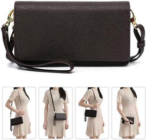 img 3 attached to 👝 Compact Crossbody Wallet: Stylish Women's Wristlet Travel Wallet and Phone Bag Combo