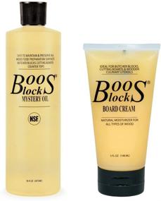 img 4 attached to 🧴 Optimized Care and Maintenance Set: Boos Block MYSCRM Essential Mystery Oil and Board Cream Combo - 16 oz. Bottle Mystery Oil and 5 oz. Tube Board Cream Included