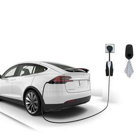 img 2 attached to 🔌 Упростите свой опыт зарядки с органайзером кабеля Carwiner для Tesla Model 3/X/Y/S - настенный разъем для держателя кабеля с адаптером