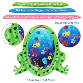 img 1 attached to 👶 Yichaoliu Inflatable Tummy Time Water Mat: Perfect Fun Play Center for Baby's Stimulation and Growth