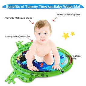 img 3 attached to 👶 Yichaoliu Inflatable Tummy Time Water Mat: Perfect Fun Play Center for Baby's Stimulation and Growth
