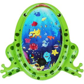 img 4 attached to 👶 Yichaoliu Inflatable Tummy Time Water Mat: Perfect Fun Play Center for Baby's Stimulation and Growth