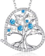 💎 aquamarine birthday necklace: sterling silver jewelry for women's anniversaries logo