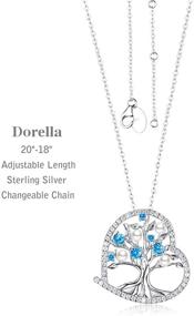 img 1 attached to 💎 Aquamarine Birthday Necklace: Sterling Silver Jewelry for Women's Anniversaries