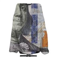 💈 nelife $100 bill haircut apron professional salon cape polyester barber cape with adjustable telescopic buckle for adults 55 x 66 inches logo