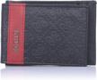 guess leather pocket wallet charcoal logo