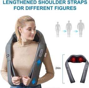 img 2 attached to 🎁 Phansra Shiatsu Massager for Neck and Back with Heat: Deep Tissue 3D Kneading Pillow for Muscle Pain Relief - Ideal Gift for Women, Men, Mom, and Dad