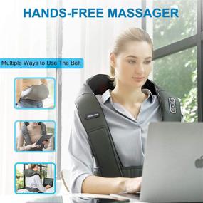 img 3 attached to 🎁 Phansra Shiatsu Massager for Neck and Back with Heat: Deep Tissue 3D Kneading Pillow for Muscle Pain Relief - Ideal Gift for Women, Men, Mom, and Dad