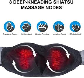 img 1 attached to 🎁 Phansra Shiatsu Massager for Neck and Back with Heat: Deep Tissue 3D Kneading Pillow for Muscle Pain Relief - Ideal Gift for Women, Men, Mom, and Dad