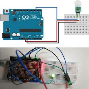 img 3 attached to 📢 Onyehn IR Pyroelectric Infrared PIR Motion Sensor Detector Modules DC 2.7 to 12V(Pack of 5pcs): Enhance Your Security with Reliable Motion Detection