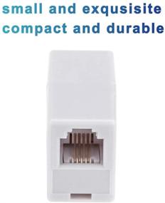 img 1 attached to 🔌 RJ11 Coupler 2 Pack: Female to Female Phone Line Connector for Extending Telephone Cable - White