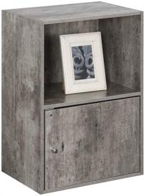 img 3 attached to Convenience Concepts Xtra Storage 1 Door Cabinet, Faux Birch: Organize and Add Style to Any Space