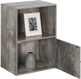 img 1 attached to Convenience Concepts Xtra Storage 1 Door Cabinet, Faux Birch: Organize and Add Style to Any Space