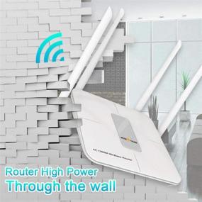 img 3 attached to 📶 Беспроводной маршрутизатор высокой скорости с дальней дальностью действия 1200 Мбит/с AC двухдиапазонный маршрутизатор с 4 портами LAN для дома и офиса, усилитель Wi-Fi 2,4 ГГц и 5 ГГц, белый