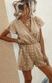 img 3 attached to Angashion Floral Rompers: Stylish Women's Summer Jumpsuits & Overalls