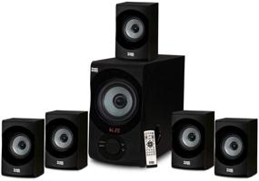 img 4 attached to 🎧 700W Home Theater 5.1 Speaker System Acoustic Audio AA5172 with Bluetooth, FM Tuner, USB, SD Card, Remote Control, and Powered Sub (6 Speakers, 5.1 Channels) in Black and Gray