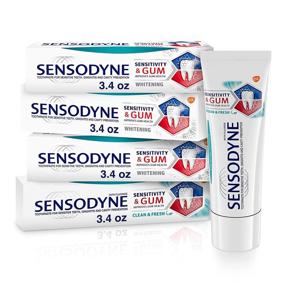 img 4 attached to 🦷 Sensodyne Sensitivity & Gum Sensitive Toothpaste: Gingivitis Treatment, Clean & Fresh - 4 Pack of 3.4 Oz Tubes