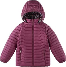 img 3 attached to QLZ Girls Down Coat: Stylish and Versatile Puffer Jacket, Ages 3-14, Dual-sided Wear in Camouflage Design