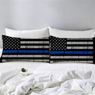 🏳️ set of 2 standard size oliven flag pillowcases - home decor pillow covers standard/queen (blue black pillow cases) logo