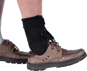 img 4 attached to 👟 Black Foot Drop Brace with Ankle Support - Improved Walking Gait for Women and Men - Fits Both Left and Right Foot - Shoes for Drop Foot Braces