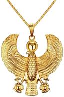 mgutillart 18k gold stainless steel egyptian horus eagle hip-hop pendant necklace logo