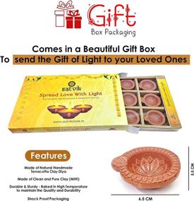 img 3 attached to Celebrate Diwali with Craftsman 12 Pc Set Clay Diya Diwali Dia - Traditional Handmade Terracotta Earthen Vilakku Oil Lamp Diyas for Puja Pooja, Decorate your Home with Natural Mitti - Indian Gift Items
