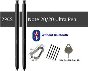 img 2 attached to 🖋️ High-Quality 2PCS Galaxy Note 20 Pen - Replacement Stylus Touch S Pen for Galaxy Note 20 & Note 20 Ultra 5G (Black), Includes Tips, Nibs, and Eject Pin