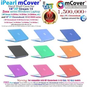 img 3 attached to 📱 iPearl mCover жесткий кожух для 14" HP Chromebook 14 G3 серии X000, Chromebook 14 G4, Stream 14-Z000 и других - прозрачный